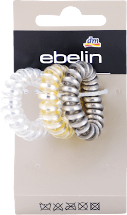 Spiralne elastike za lase - male, kovinske barve ebelin