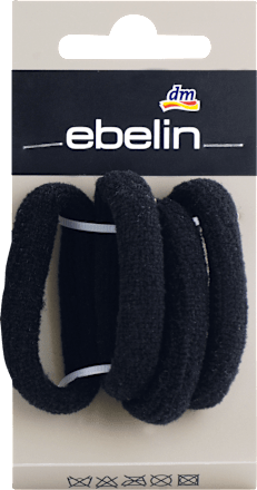 Elastike za lase iz frotirja, črne ebelin