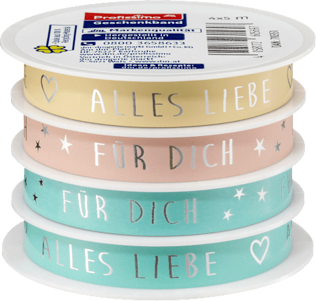 Geschenkband Alles Liebe / Für Dich Profissimo