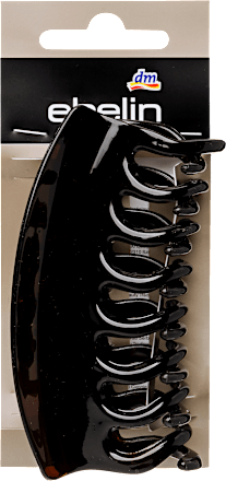 Velika sponka za lase, temno rjava s sijočim zaključkom ebelin