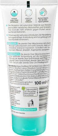 Clear krema za pranje lica - glina i zeleni čaj alverde NATURKOSMETIK