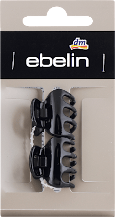 Štipce do vlasov, klasik, malé - čierne lesklé ebelin