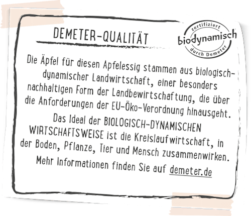 Essig, Apfelessig, Demeter dmBio