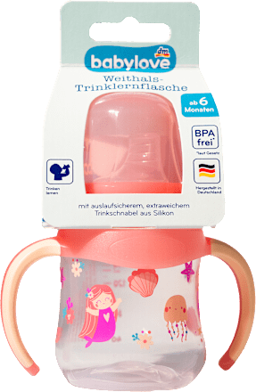 Prva flašica sa ručkama za bebe -  6+ meseci, više vrsta babylove