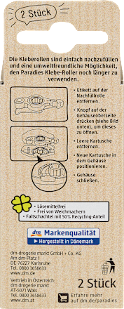 Klej w taśmie, wkłady wymienne do rollera Paradies