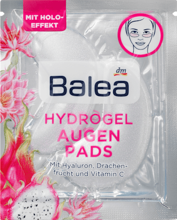 Hydrożelowe płatki pod oczy z kwasem hialuronowym, smoczym owocem i witaminą C Balea