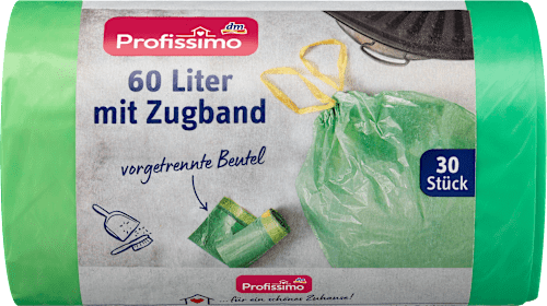 Worki na śmieci 60 l z taśmą ściągającą Profissimo