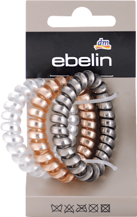 Gumice za kosu - spiralne, metalik ebelin