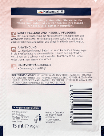 Peeling na ruky s olejom z divej ruže Balea