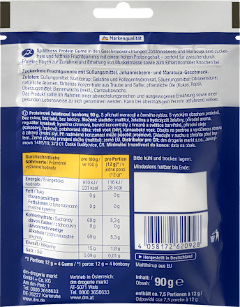 Protein Gums, Johannesbeere & Maracuja Geschmack Sportness