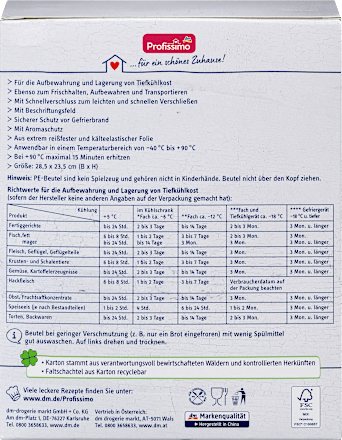 Gefrierbeutel 3 l mit Schnellverschluss Profissimo