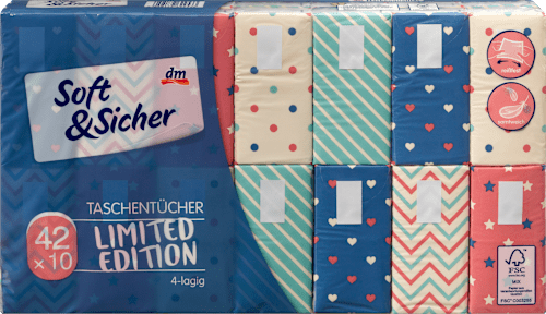 Chusteczki higieniczne „Design” 4 warstwy 42x10 Soft&Sicher