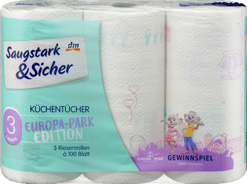 Küchenrolle Mega Roll mit Design 3-lagig sortiert Saugstark&Sicher