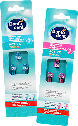 Universal-Aufsteckbürsten Active Young sortiert Dontodent