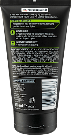 Styling Gel Maximum Power Balea MEN