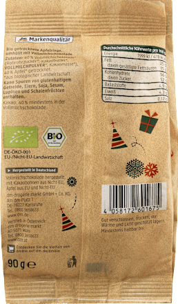 schokolierte Apfelringe dmBio