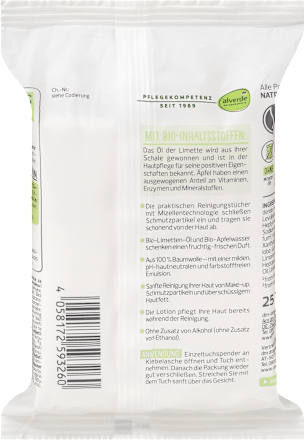 Abschminktücher Beauty&Fruity  alverde NATURKOSMETIK