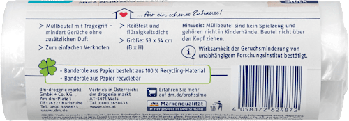 Worki na śmieci z uchwytem, 25 L, neutralizujące zapachy Profissimo