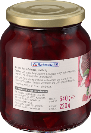 Rote Bete in Scheiben dmBio