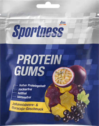 Protein Gums, Johannesbeere & Maracuja Geschmack Sportness