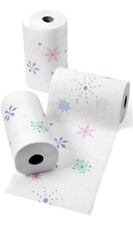 Küchentücher Design Winter Wonderland, 3-lagig (3 x 100 Blatt) Saugstark&Sicher