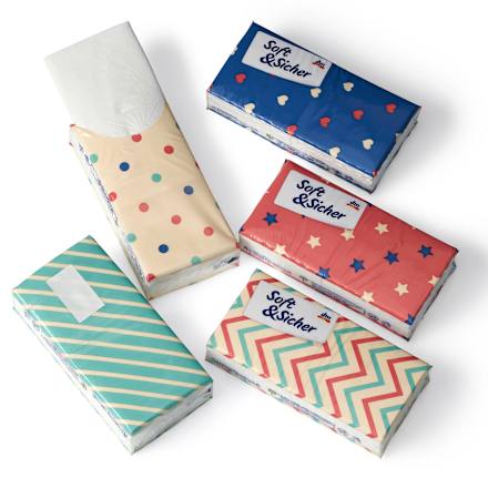 Chusteczki higieniczne „Design” 4 warstwy 42x10 Soft&Sicher