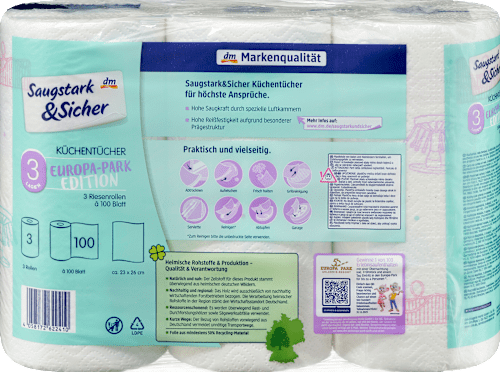 Küchenrolle Mega Roll mit Design 3-lagig sortiert Saugstark&Sicher
