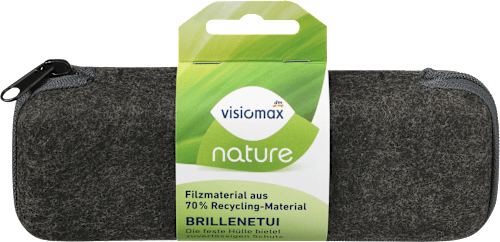 Etui do okularów z zamkiem błyskawicznym NATURE antracytowe/czarne Visiomax