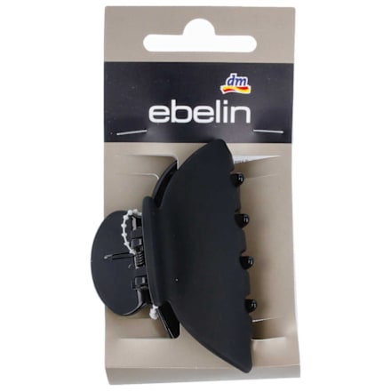 Sponka za lase - srednja, mat črna ebelin