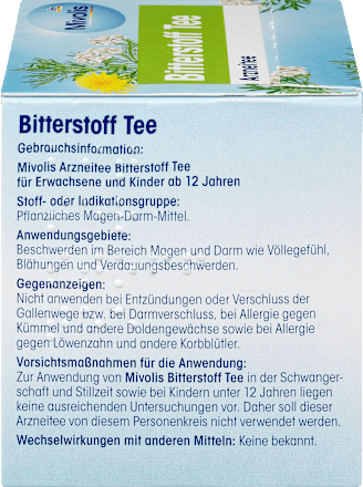 Arzneitee, Bitterstoff Tee (12 Beutel) Mivolis