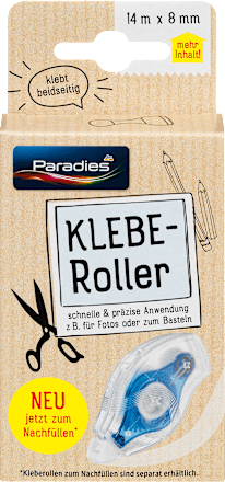 Roller do kleju w taśmie, z wymiennym wkładem Paradies