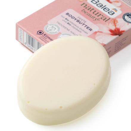 natural beauty Feste Körperbutter mit Bio-Hibiskus-Extrakt und Bio-Jojobaöl Balea