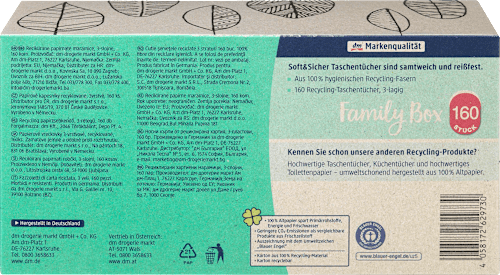 Taschentücher Box Recycling 3-lagig Soft&Sicher