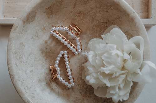 Haarspange mit Perlen ebelin