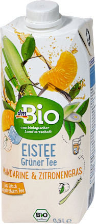 Eistee Grüner Tee mit Mandarine und Zitronengras dmBio