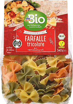 Nudeln, Farfalle tricolore  dmBio