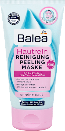Hautrein 3u1: piling, krema i maska za lice sa roze glinom Balea