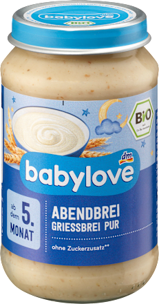 Abendbrei Grieß pur ab dem 5. Monat babylove