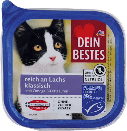 vanička pro kočky, losos  Dein Bestes