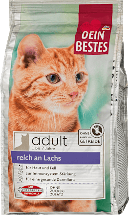 Trockenfutter Katze Adult reich an Lachs Dein Bestes