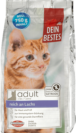 Trockenfutter Katze Adult reich an Lachs Dein Bestes