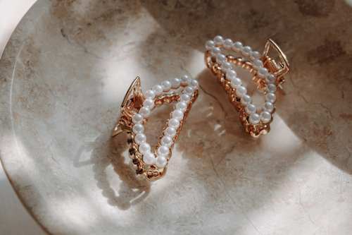 Haarspange mit Perlen ebelin