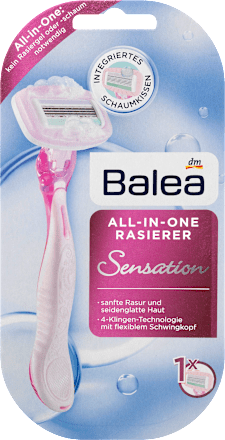 Rasierer, All-in-One Sensation, 4-Klingen Balea
