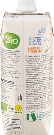 Eistee Grüner Tee mit Mandarine und Zitronengras dmBio