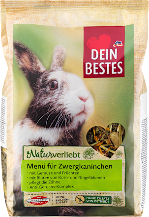 Nagerfutter, Menü für Zwergkaninchen, Naturverliebt Dein Bestes