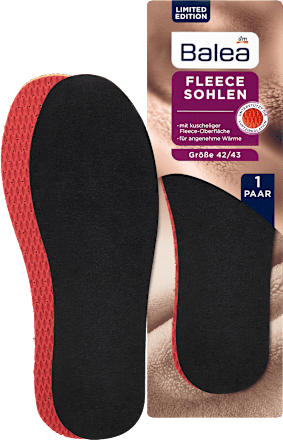 Einlegesohlen Fleece, Gr. 42/43 (1 Paar) Balea