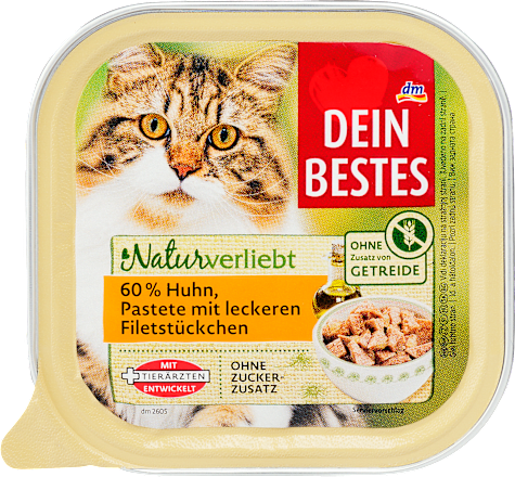 Nedves eledel felnőtt macskák részére 60% csirkével  Dein Bestes