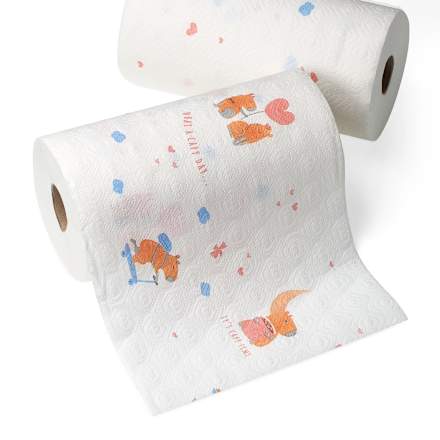 Ręcznik papierowy z motywem, 3-warstwowy, 3x100 listków Saugstark&Sicher