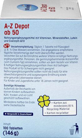 A-Z Depot ab 50, Tabletten, 100 St Mivolis