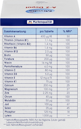 A-Z Depot, Tabletten, 100 St. Mivolis